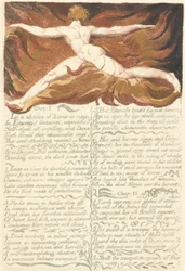 El primer libro de Urizen, lámina 3, Capítulo II. He aquí, una sombra..., 1794
